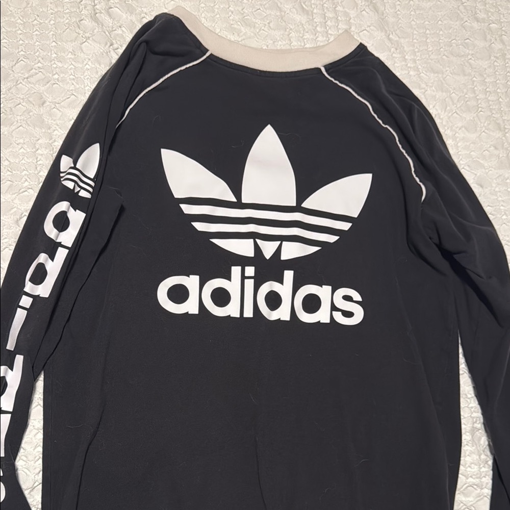 Adidas Black and White Logo Shirt